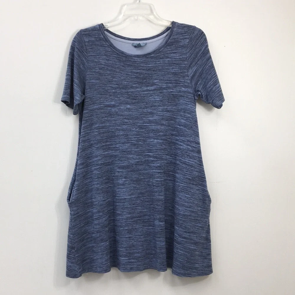 Fleur Bleue Women's Short Sleeve Tunic Tee Dress Size M EXCELLENT Condition